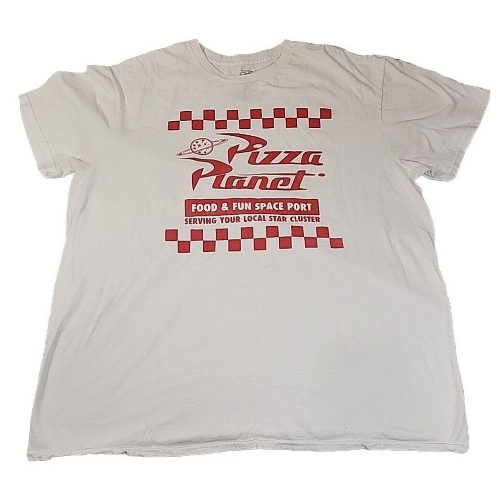 Disney Pixar Toy Story Shirt Mens Extra Large Pizza Planet Food & Fun Port White